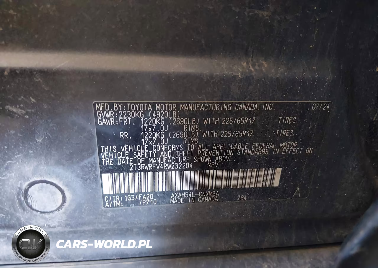 2024 Toyota Rav4 Hybrid Xle VIN:2T3RWRFV4RW232204 - 9
