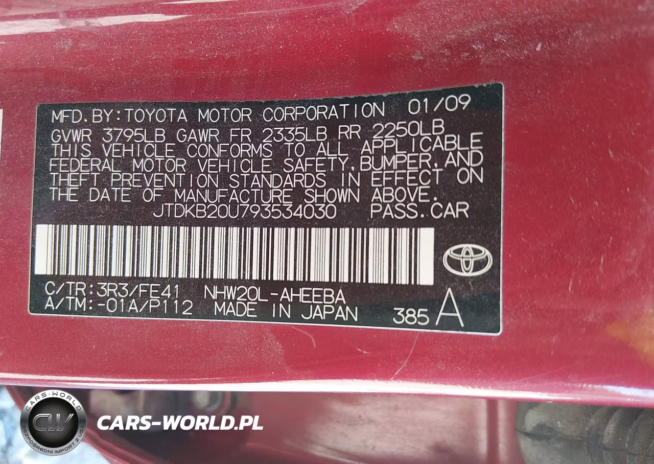 2009 Toyota Prius VIN:JTDKB20U793534030 - 9