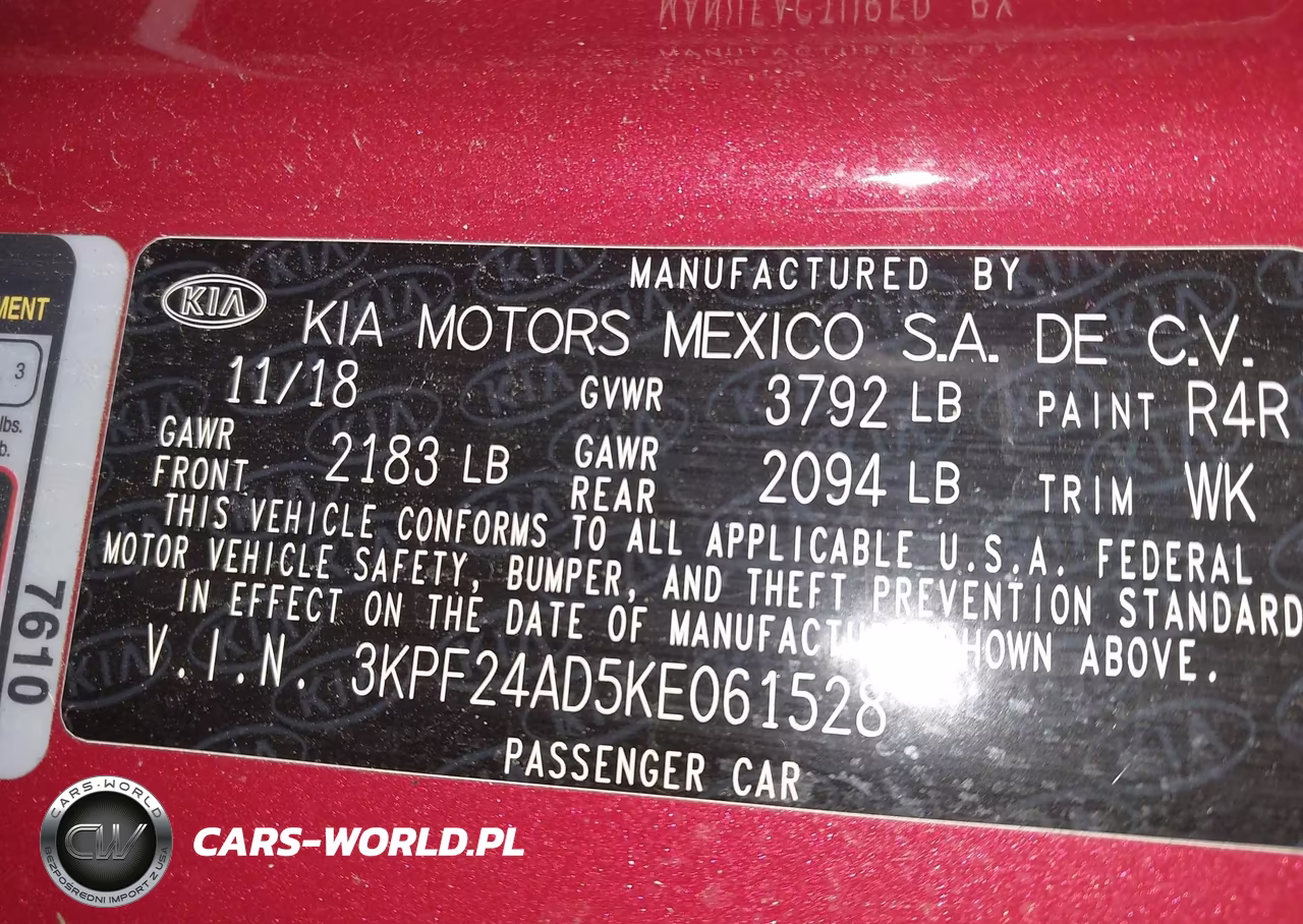 2019 Kia Forte Lxs VIN:3KPF24AD5KE061528 - 9
