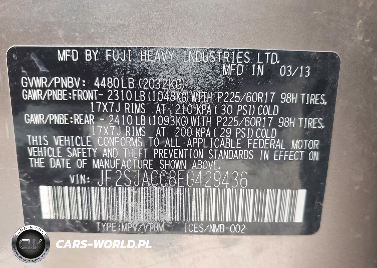 2014 Subaru Forester 2.5I Premium VIN:JF2SJACC8EG429436 - 9