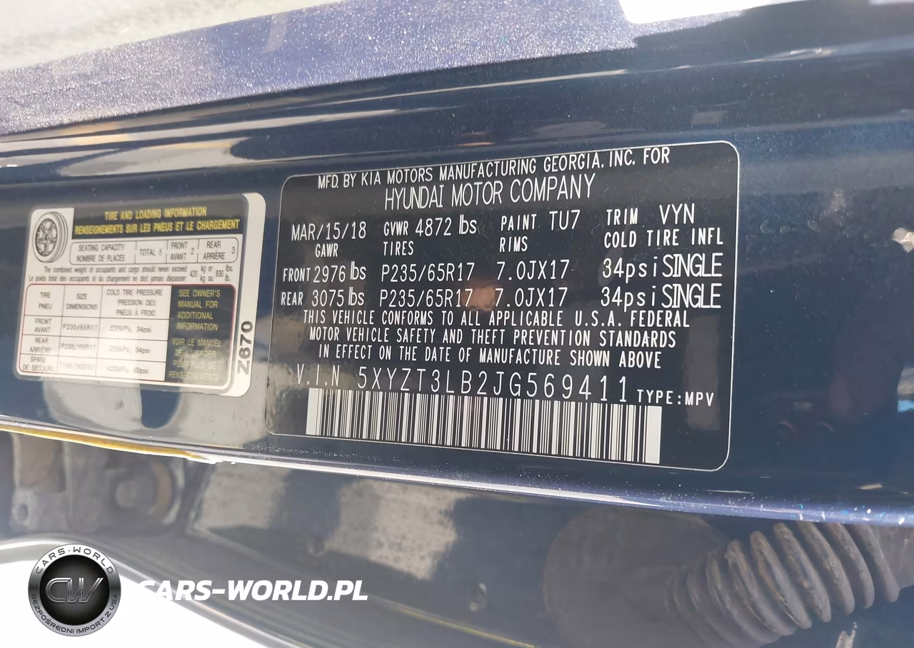 2018 Hyundai Santa Fe Deportivo 2.4L VIN:5XYZT3LB2JG569411 - 9