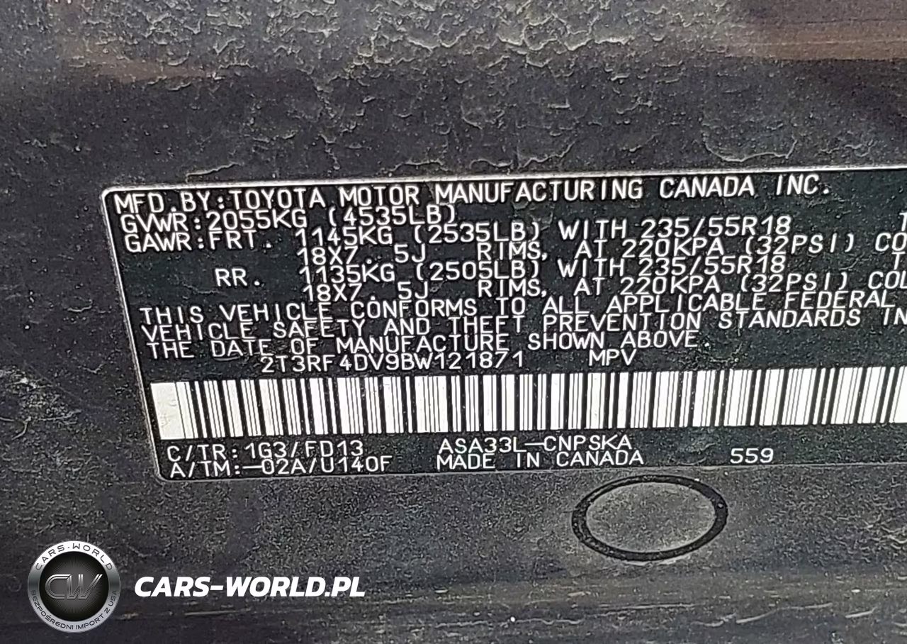 2011 Toyota Rav4 Sport VIN:2T3RF4DV9BW121871 - 17