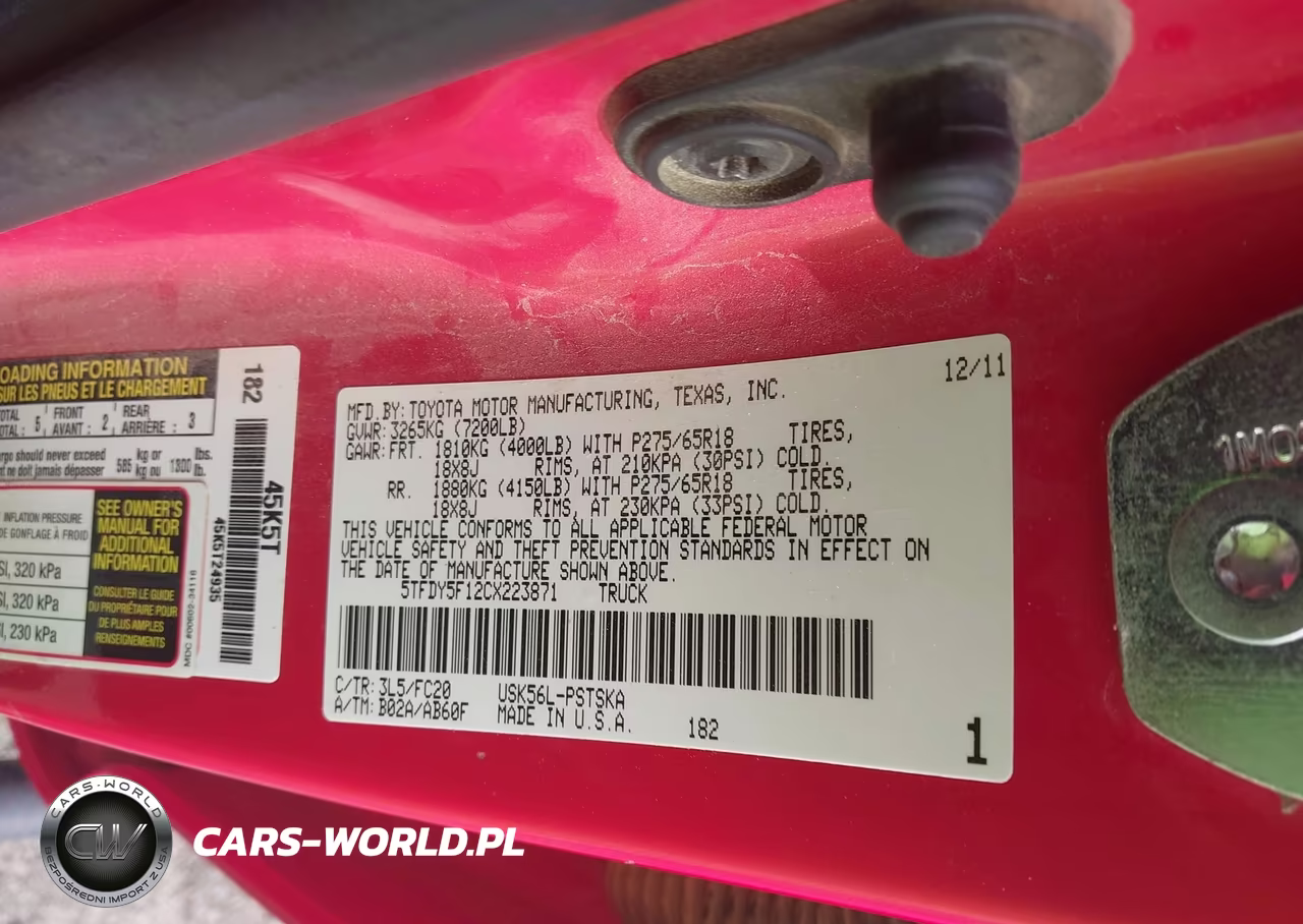 2012 Toyota Tundra Crewmax Sr5 VIN:5TFDY5F12CX223871 - 9