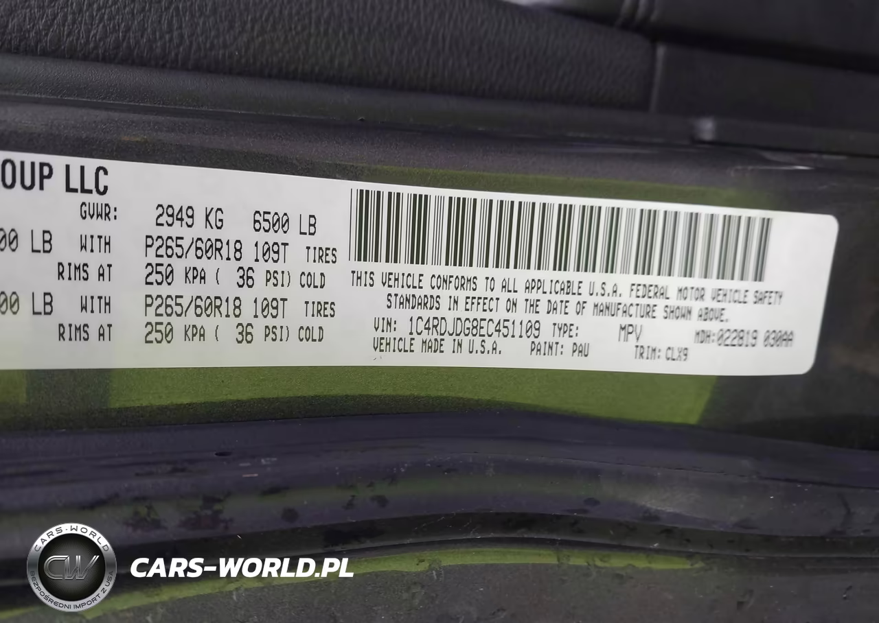 2014 Dodge Durango Limited VIN:1C4RDJDG8EC451109 - 9