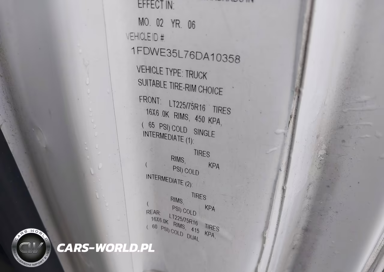 2006 Ford E-350 Cutaway VIN:1FDWE35L76DA10358 - 8