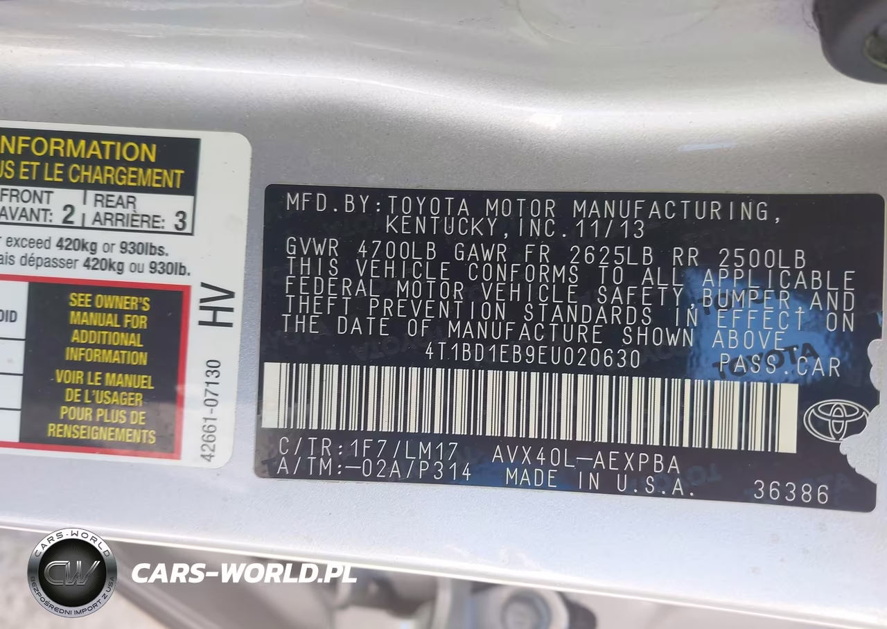 2014 Toyota Avalon Hybrid Limited VIN:4T1BD1EB9EU020630 - 9
