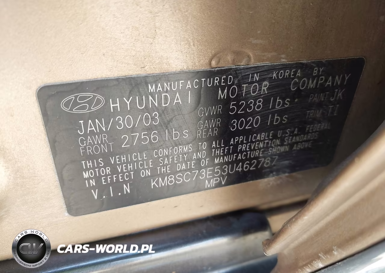 2003 Hyundai Santa Fe Gls-Lx VIN:KM8SC73E53U462787 - 9