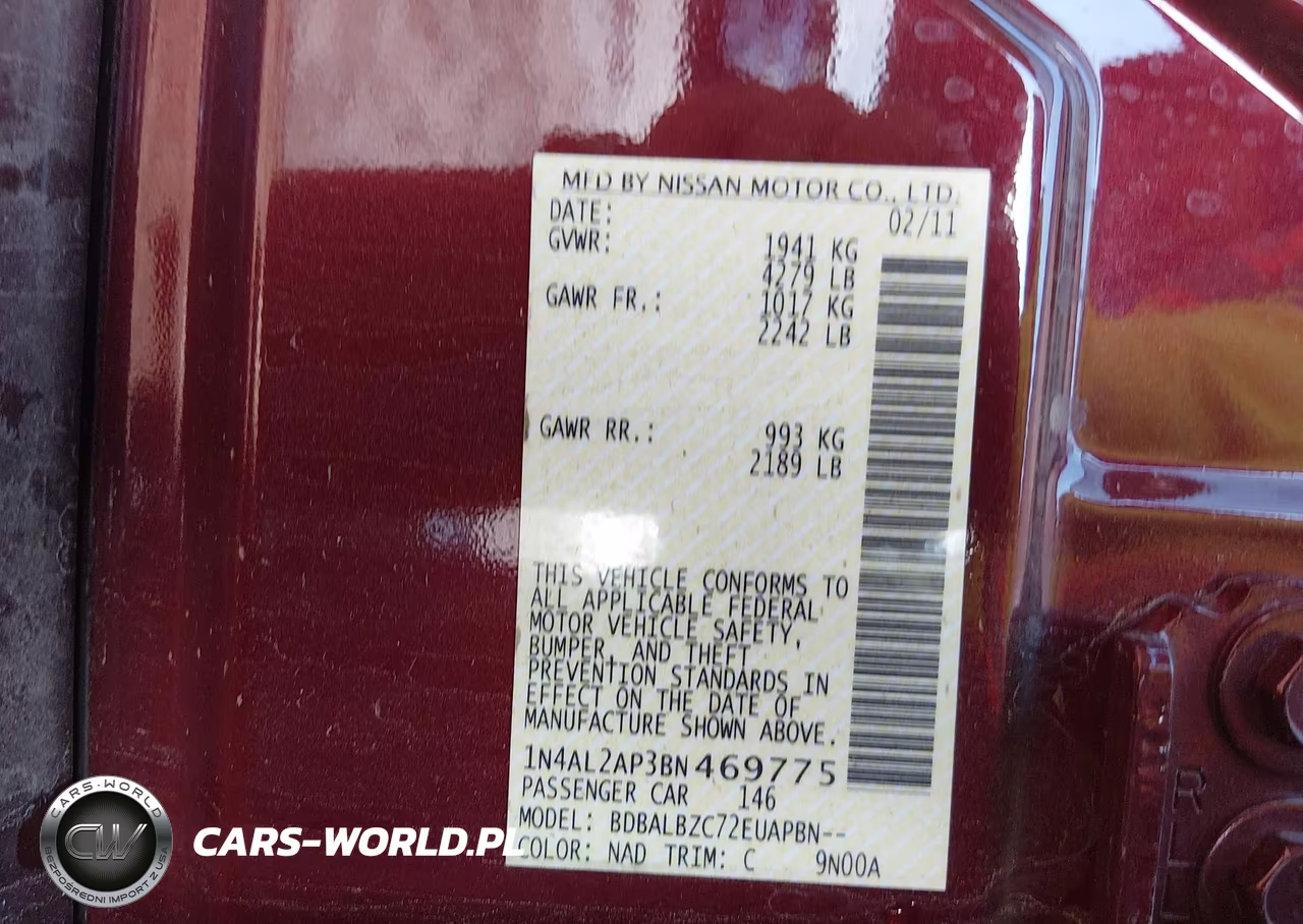 2011 Nissan Altima 2.5 S VIN:1N4AL2AP3BN469775 - 9