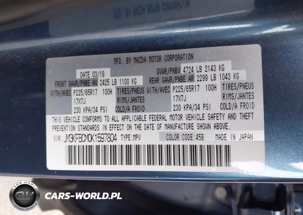 2019 Mazda Cx-5 Touring VIN:JM3KFBCM0K1597804 - 9