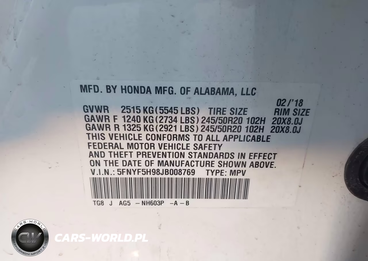 2018 Honda Pilot Touring VIN:5FNYF5H98JB008769 - 9