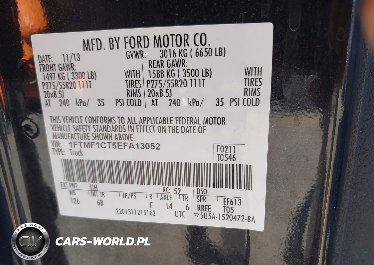 2014 Ford F-150 Fx2 Tremor VIN:1FTMF1CT5EFA13052 - 9