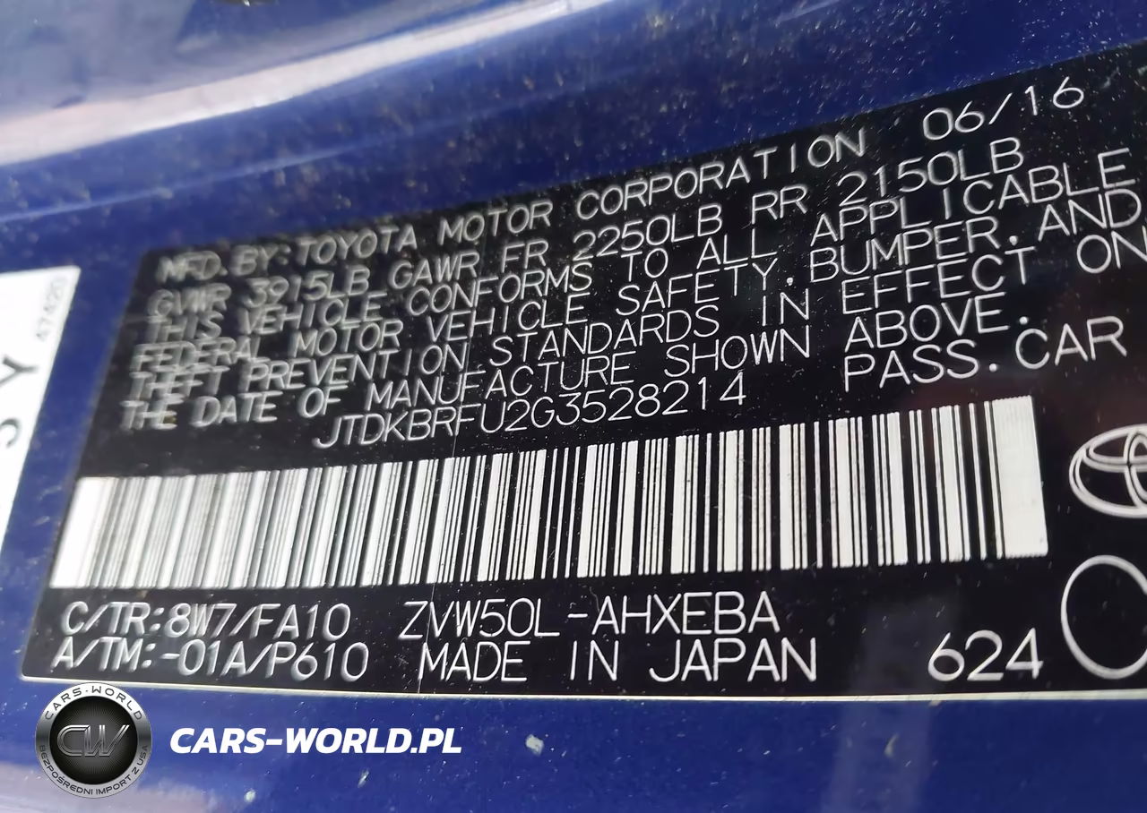 2016 Toyota Prius Two VIN:JTDKBRFU2G3528214 - 9