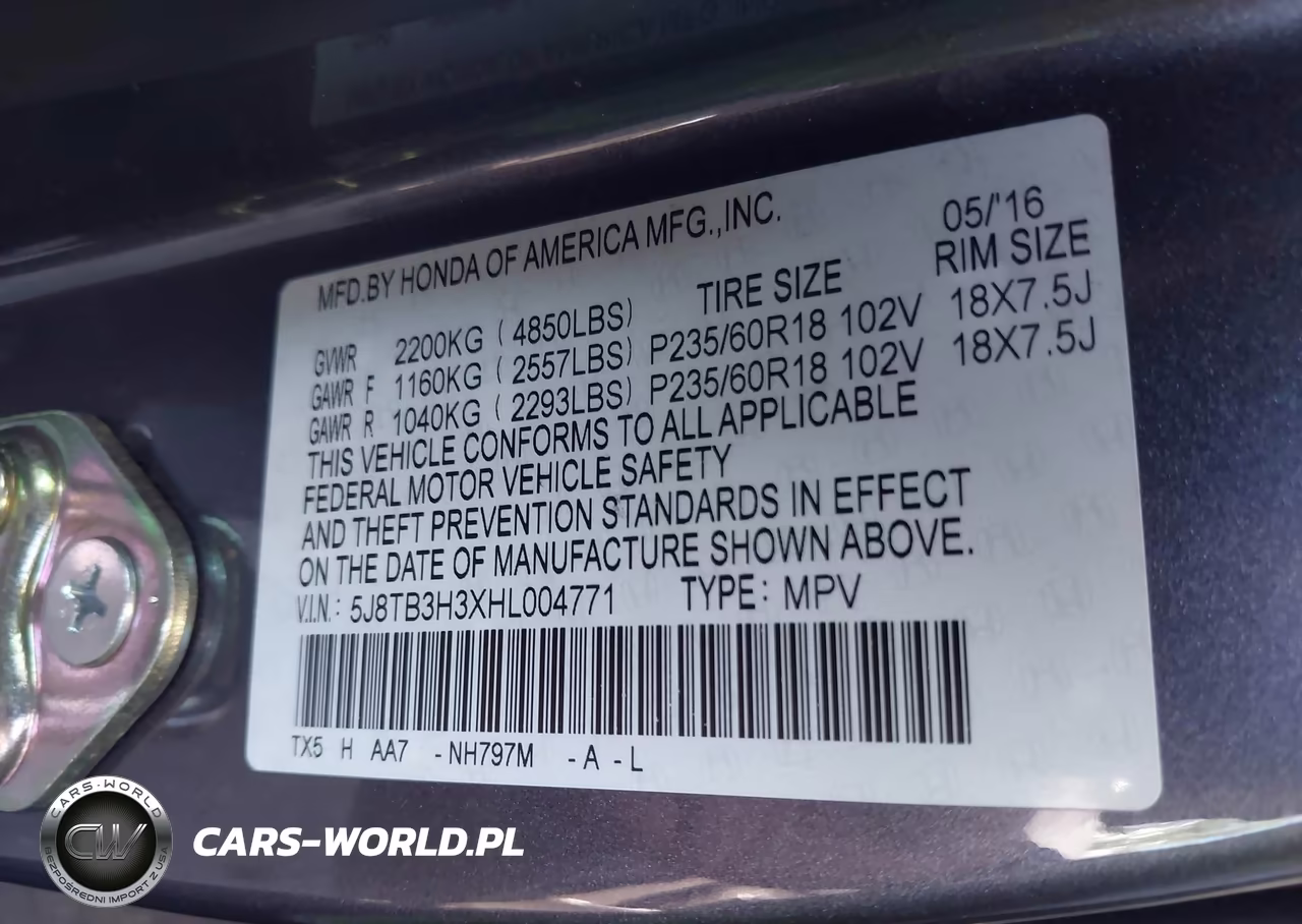 2017 Acura Rdx Acurawatch Plus Package VIN:5J8TB3H3XHL004771 - 9