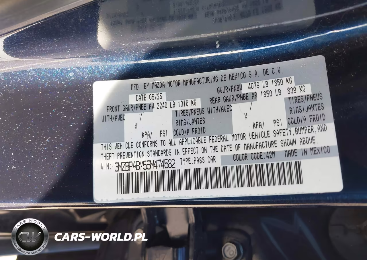 2025 Mazda Mazda3 2.5 S Select Sport VIN:3MZBPABM5SM474582 - 9
