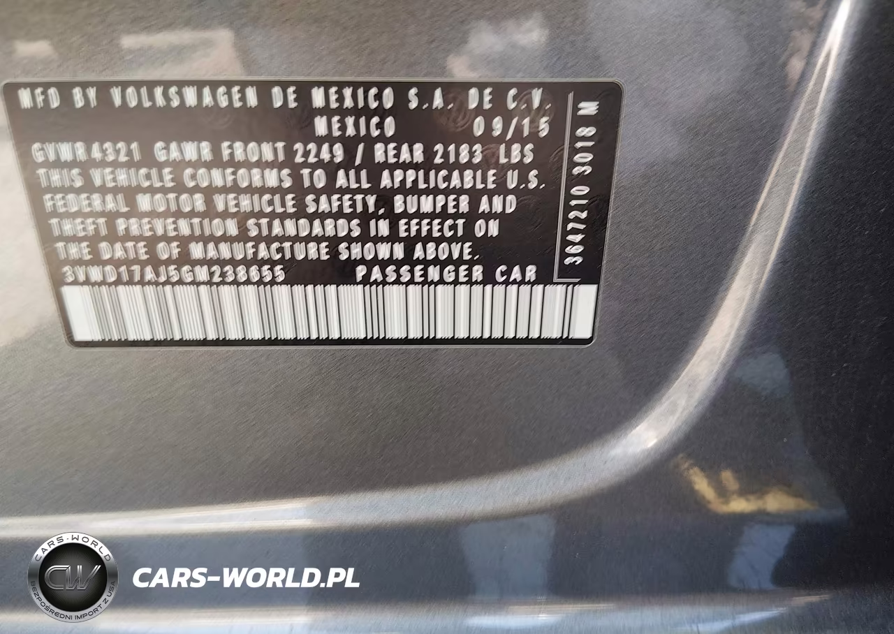 2016 Volkswagen Jetta 1.8T Sport VIN:3VWD17AJ5GM238655 - 9
