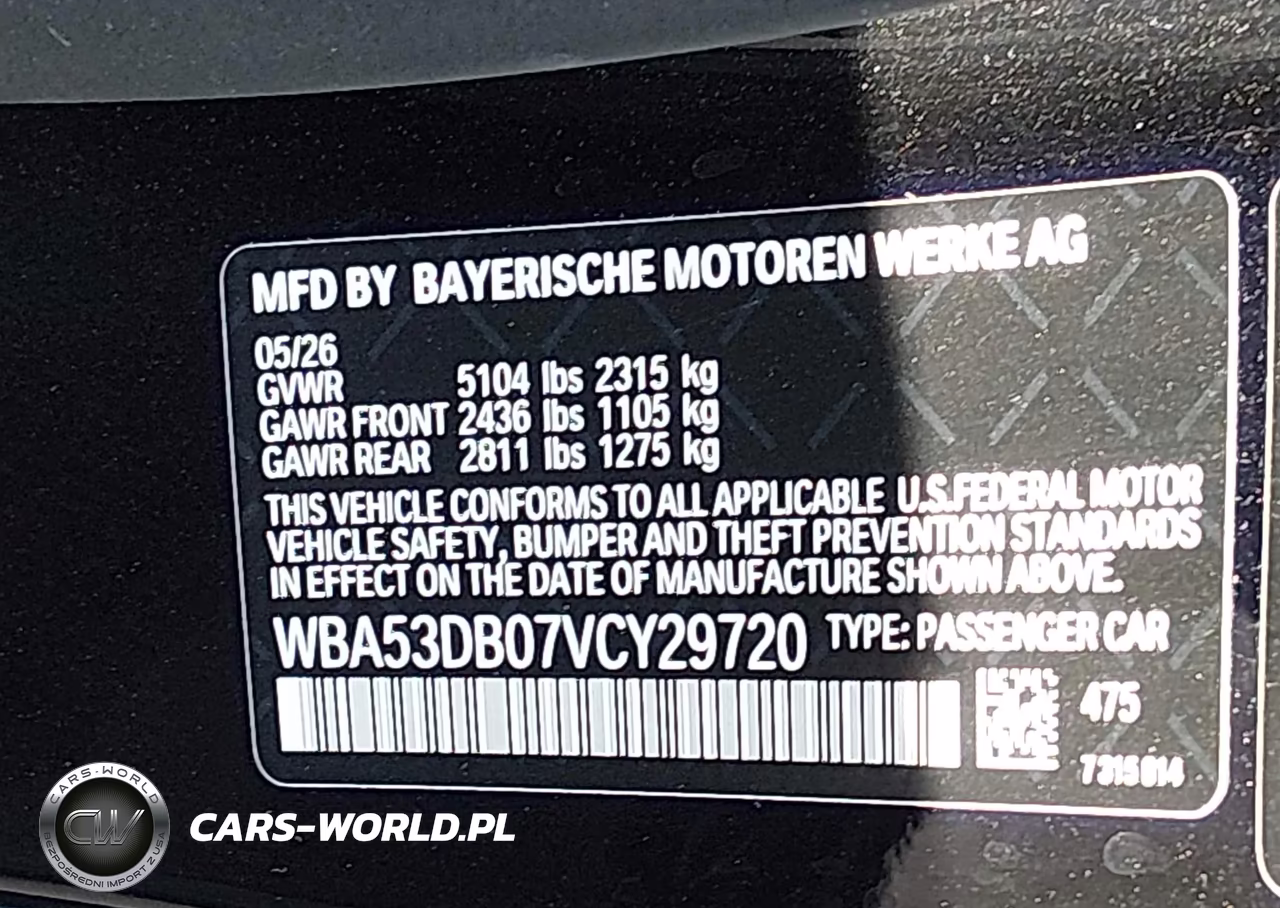 2027 BMW 4 Series VIN:WBA53DB07VCY29720 - 9