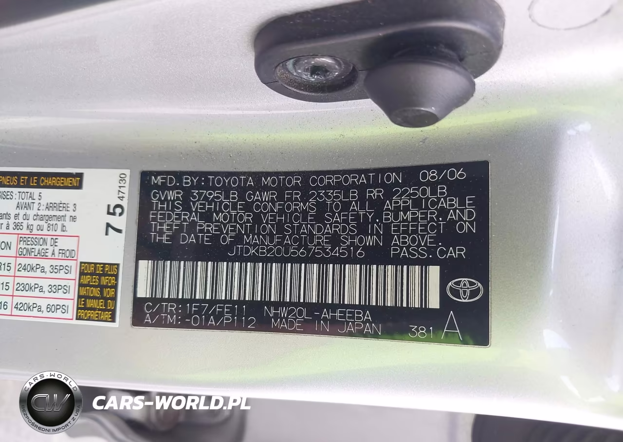 2006 Toyota Prius VIN:JTDKB20U567534516 - 9