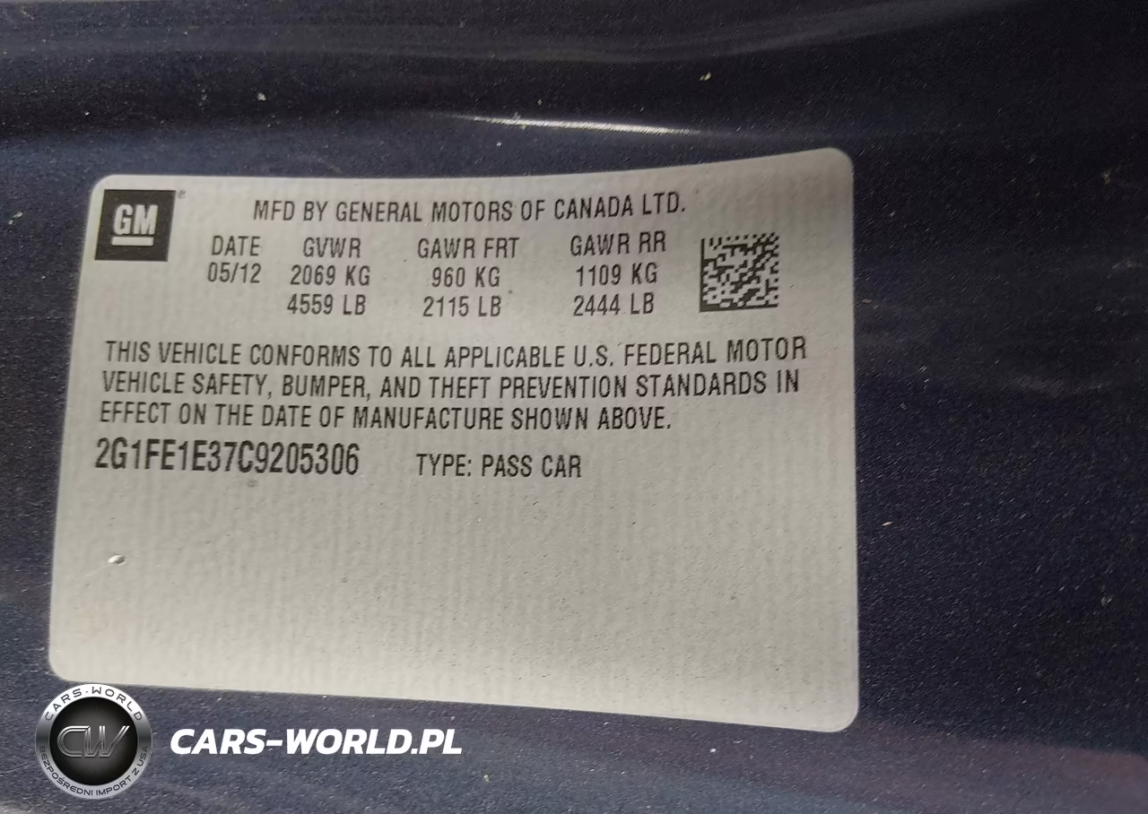2012 Chevrolet Camaro 1Ls VIN:2G1FE1E37C9205306 - 9