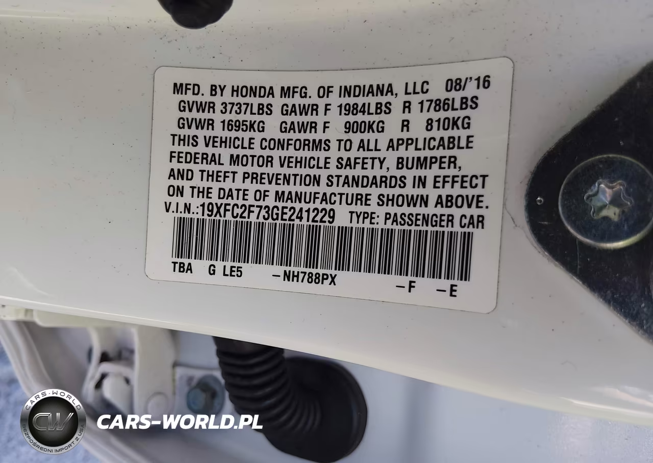2016 Honda Civic Ex VIN:19XFC2F73GE241229 - 9