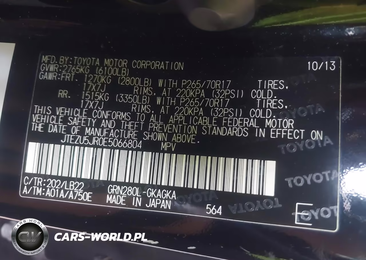 2014 Toyota 4Runner Sr5 Premium VIN:JTEZU5JR0E5066804 - 9
