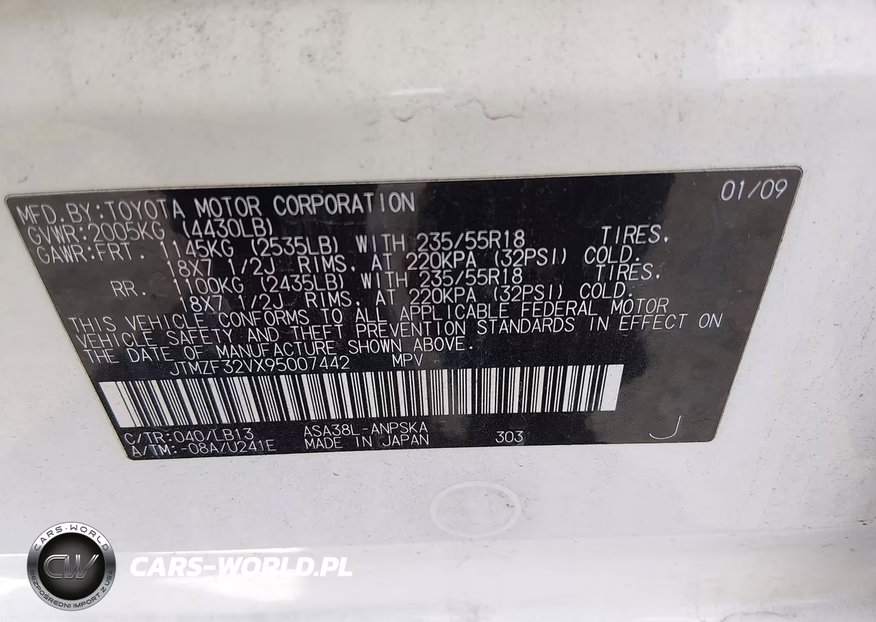 2009 Toyota Rav4 Sport VIN:JTMZF32VX95007442 - 9
