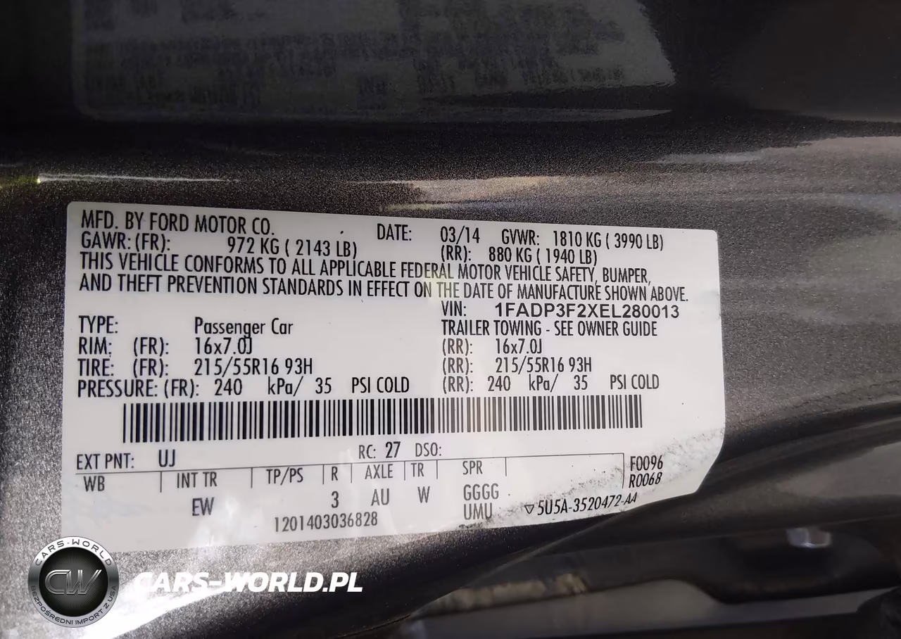 2014 Ford Focus Se VIN:1FADP3F2XEL280013 - 9