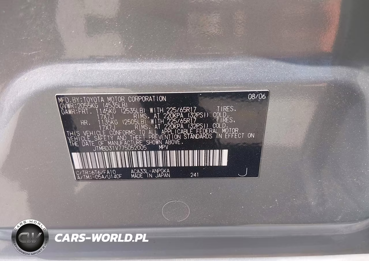 2007 Toyota Rav4 Limited VIN:JTMBD31V775052005 - 9