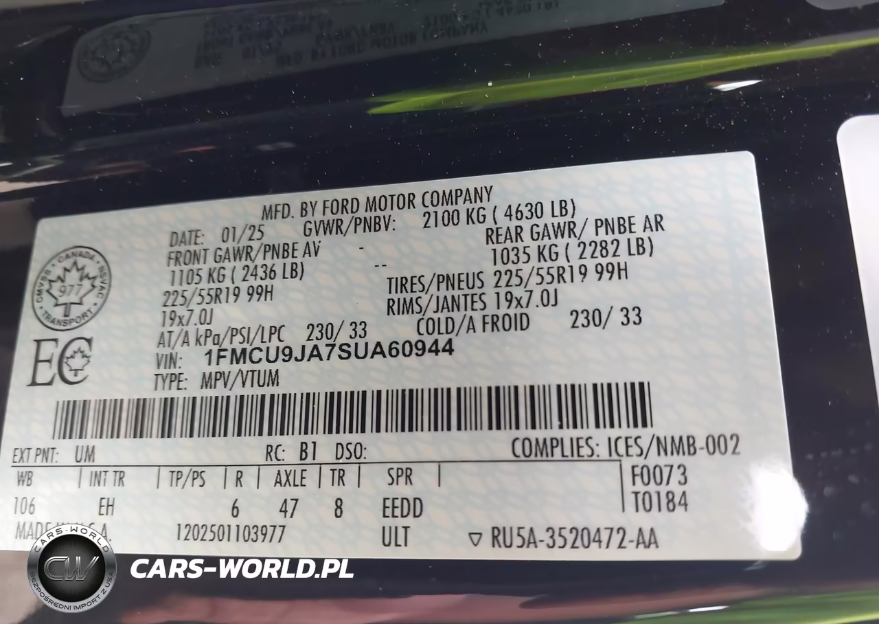 2025 Ford Escape Platinum VIN:1FMCU9JA7SUA60944 - 9