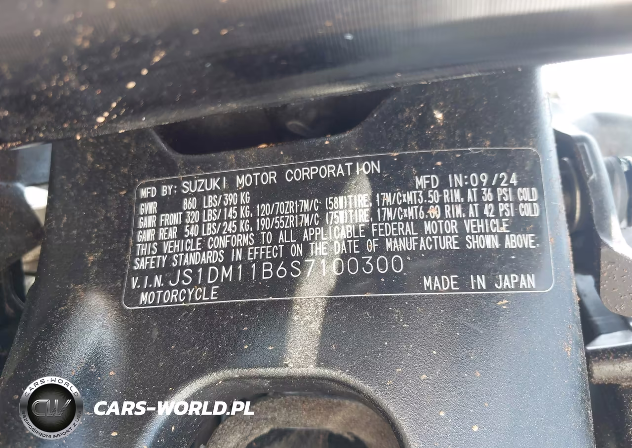 2025 Suzuki Gsx-R1000 VIN:JS1DM11B6S7100300 - 10