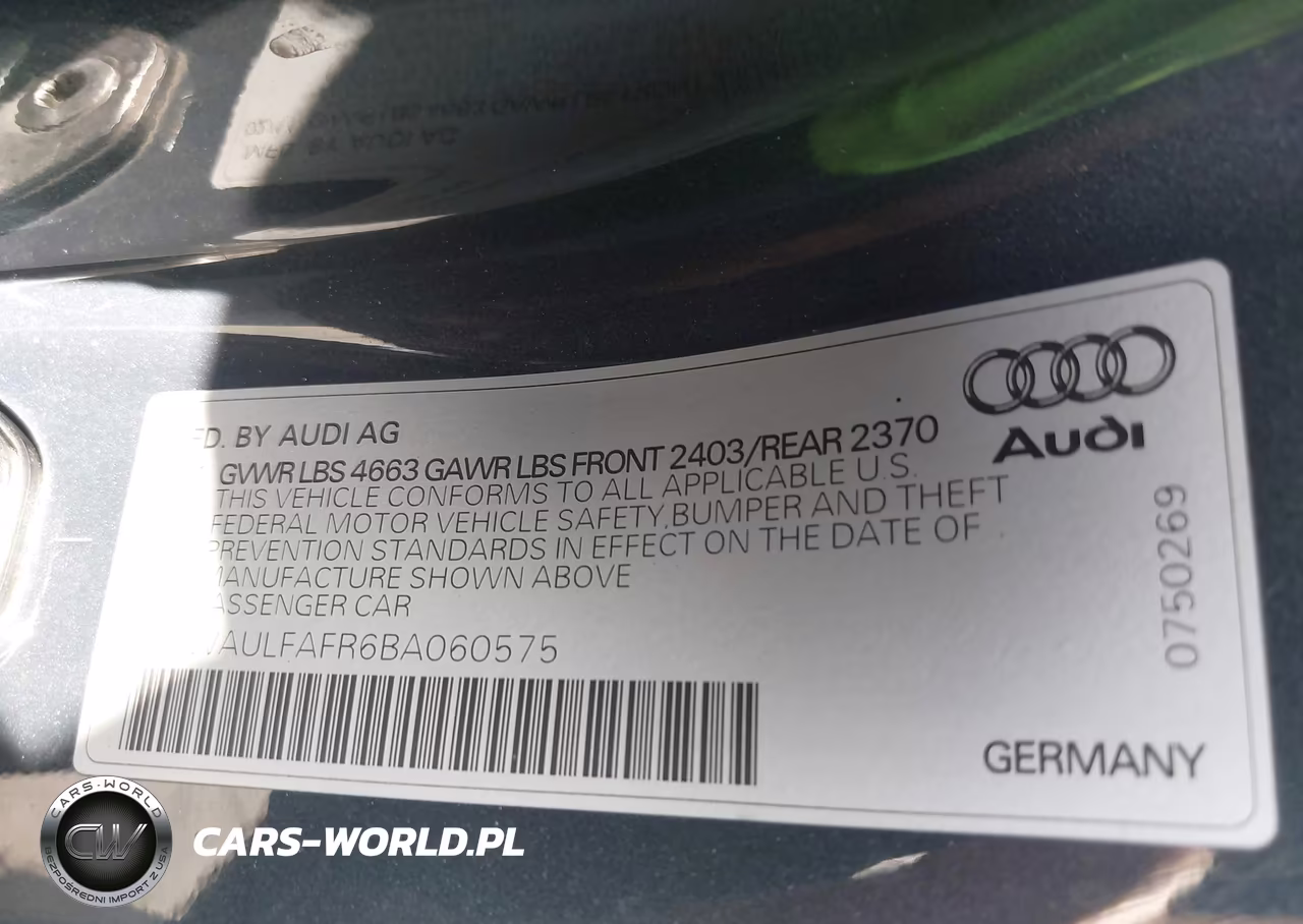 2011 Audi A5 2.0T Premium VIN:WAULFAFR6BA060575 - 9