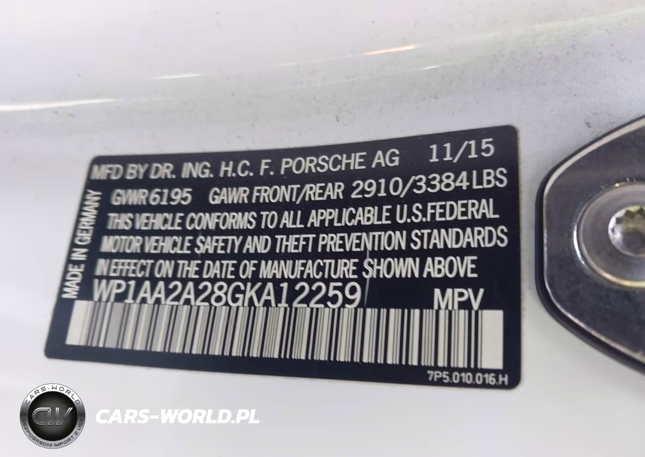 2016 Porsche Cayenne VIN:WP1AA2A28GKA12259 - 9
