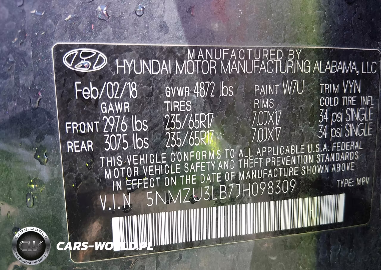 2018 Hyundai Santa Fe Sport 2.4L VIN:5NMZU3LB7JH098309 - 9