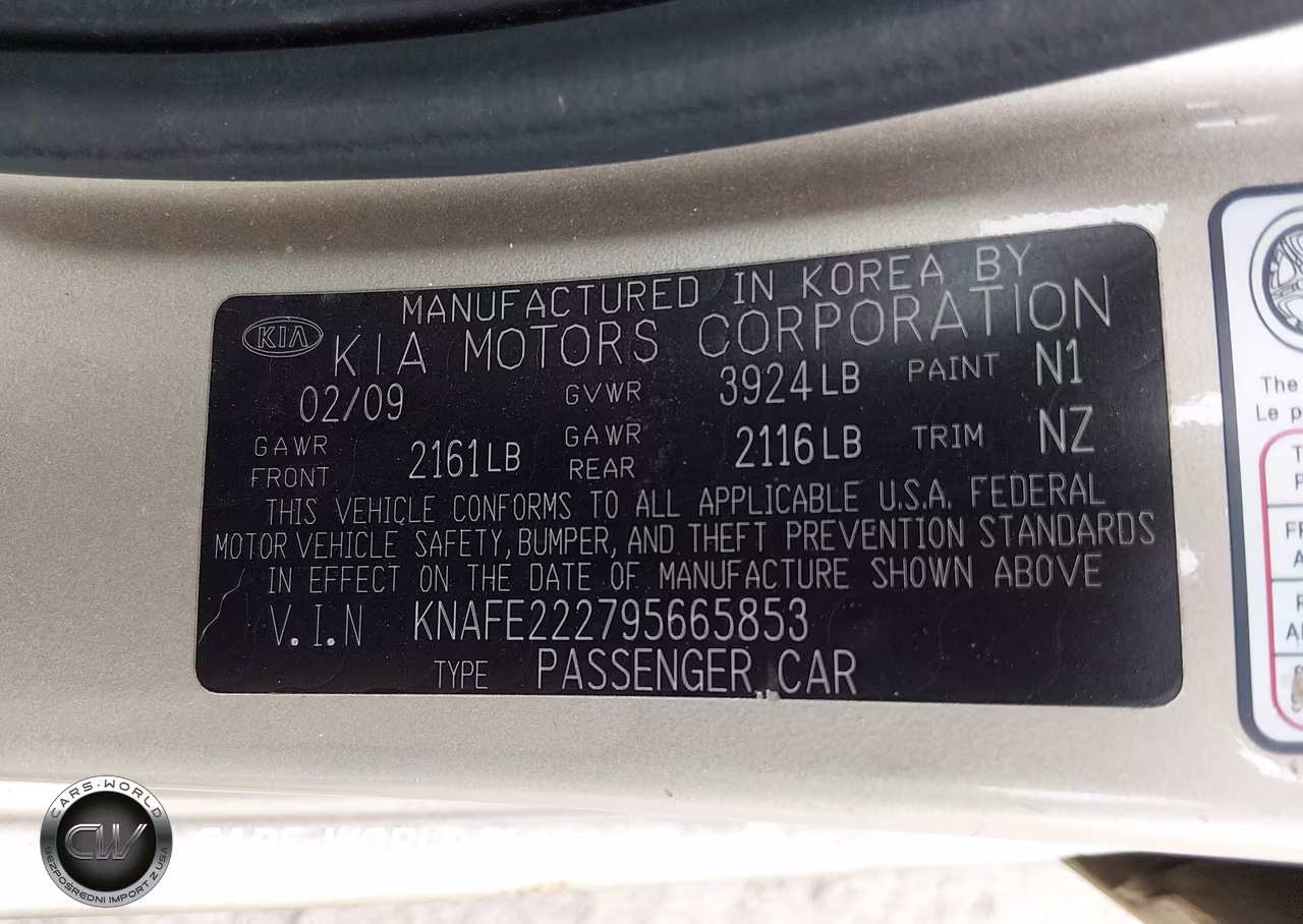 2009 Kia Spectra Ex VIN:KNAFE222795665853 - 9