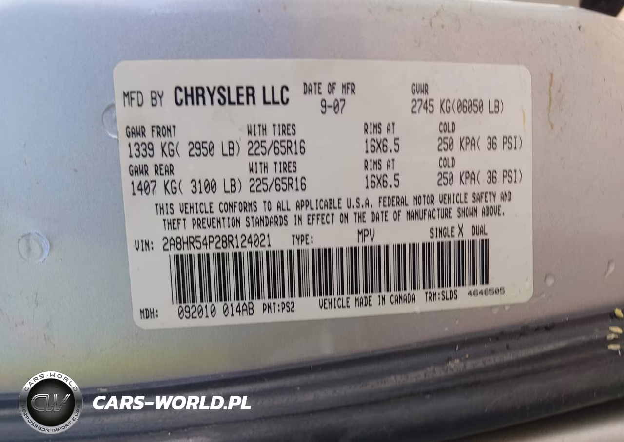2008 Chrysler Town & Country Touring VIN:2A8HR54P28R124021 - 9