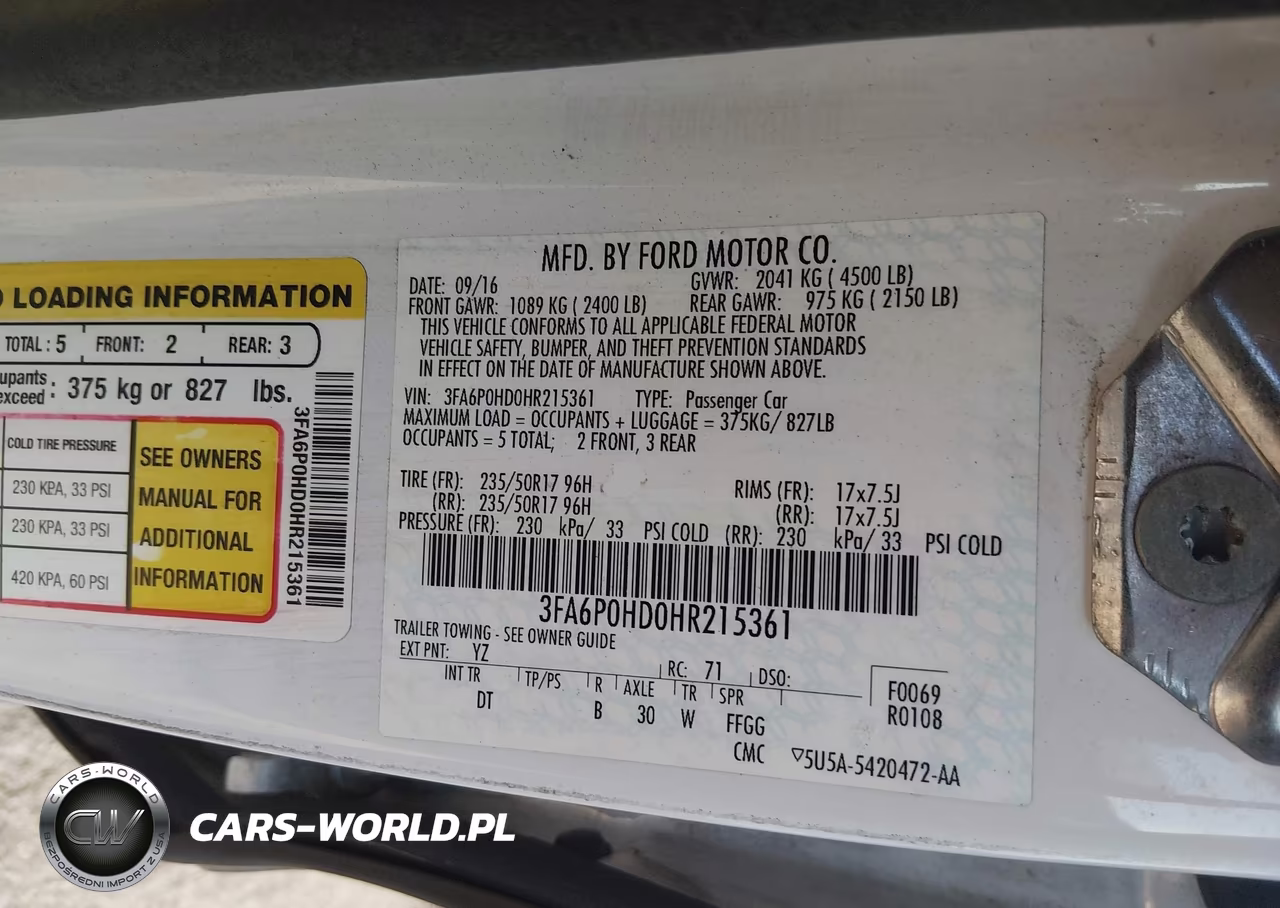 2017 Ford Fusion Se VIN:3FA6P0HD0HR215361 - 9