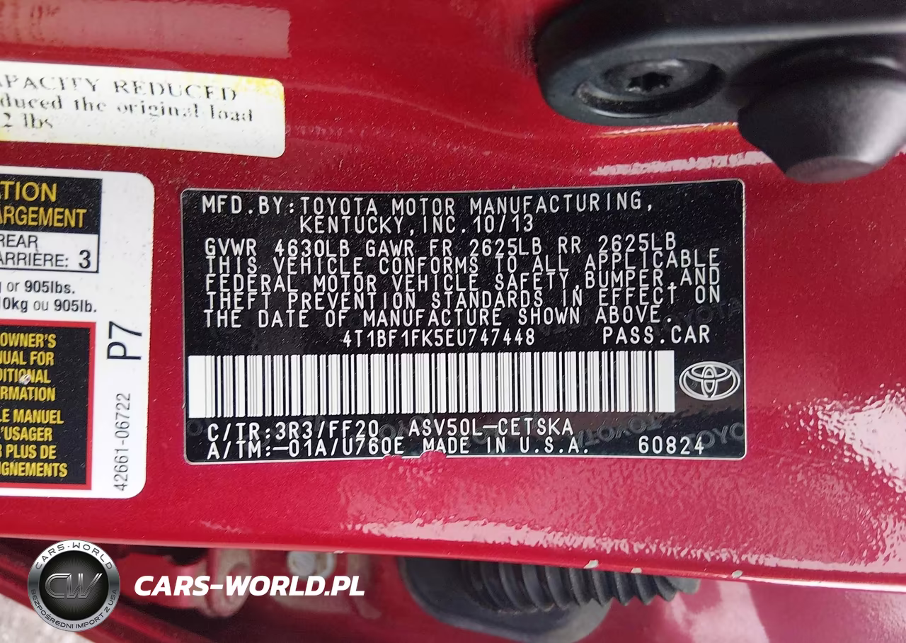 2014 Toyota Camry Se VIN:4T1BF1FK5EU747448 - 9