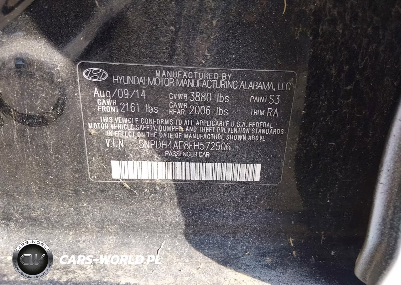 2015 Hyundai Elantra Se VIN:5NPDH4AE8FH572506 - 9