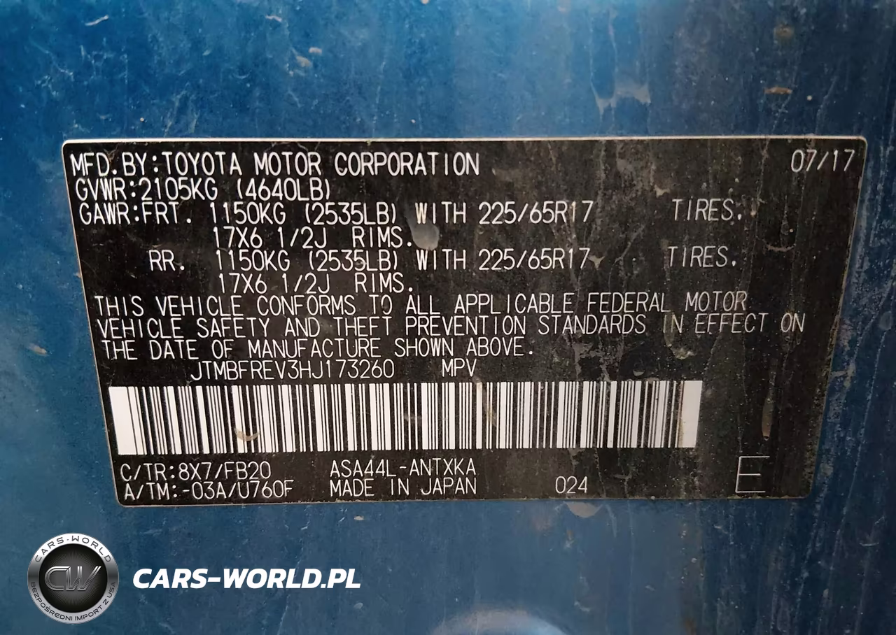 2017 Toyota Rav4 Le VIN:JTMBFREV3HJ173260 - 9
