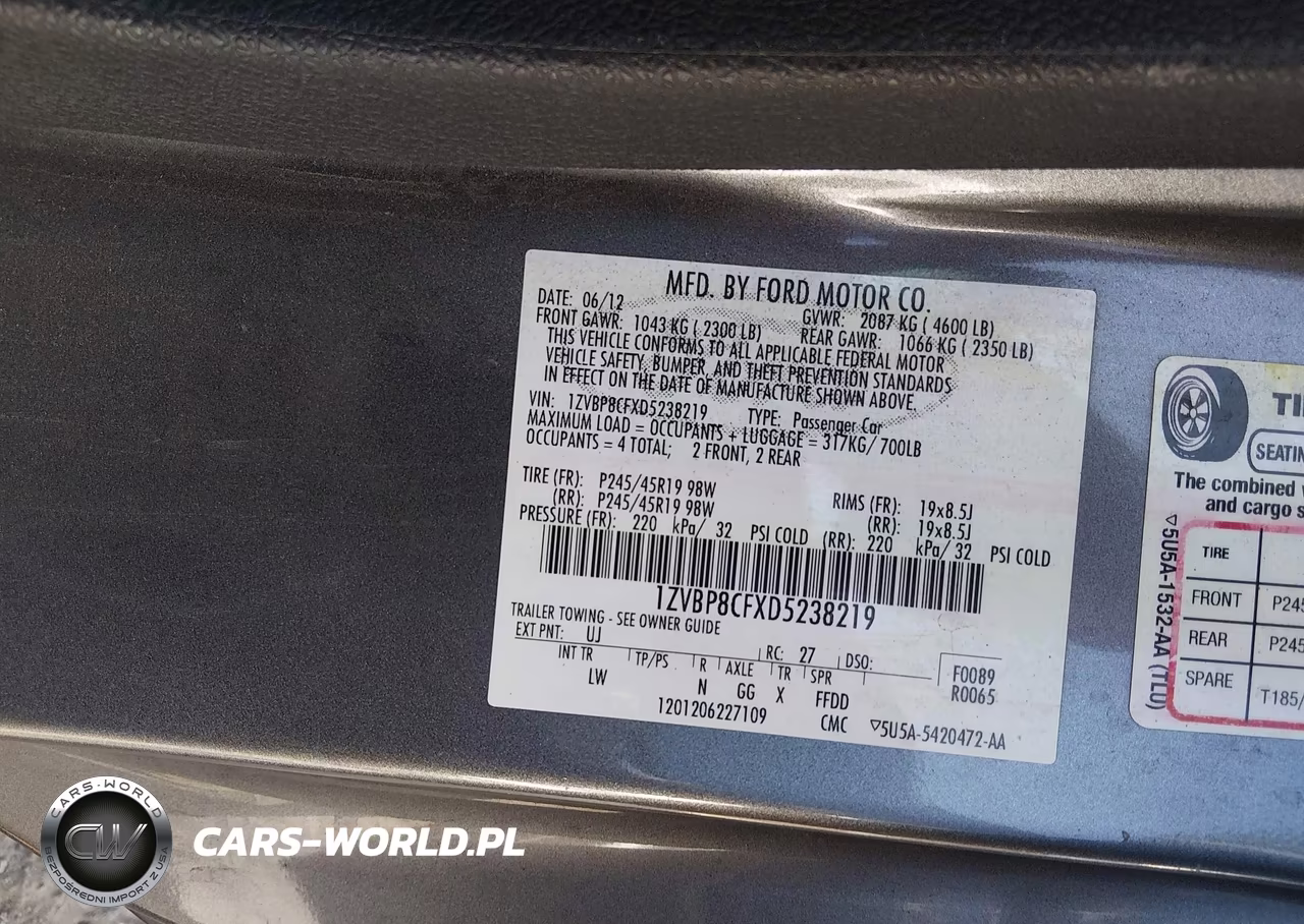 2013 Ford Mustang Gt Premium VIN:1ZVBP8CFXD5238219 - 9