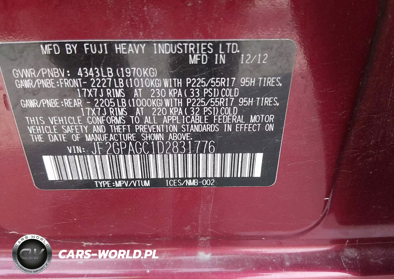 2013 Subaru Xv Crosstrek Limited VIN:JF2GPAGC1D2831776 - 9