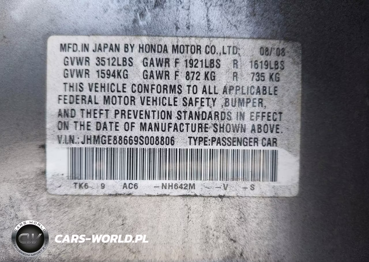 2009 Honda Fit Sport W-Navi VIN:JHMGE88669S008806 - 9