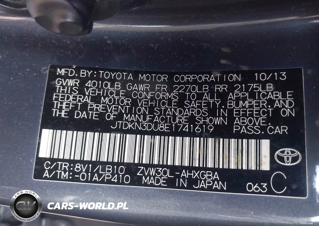 2014 Toyota Prius Five VIN:JTDKN3DU8E1741619 - 9