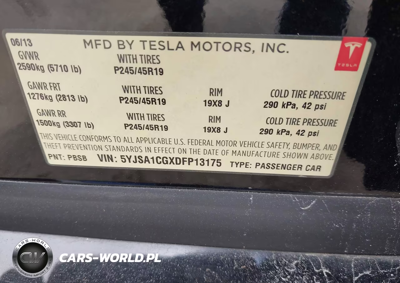 2013 Tesla Model S VIN:5YJSA1CGXDFP13175 - 9