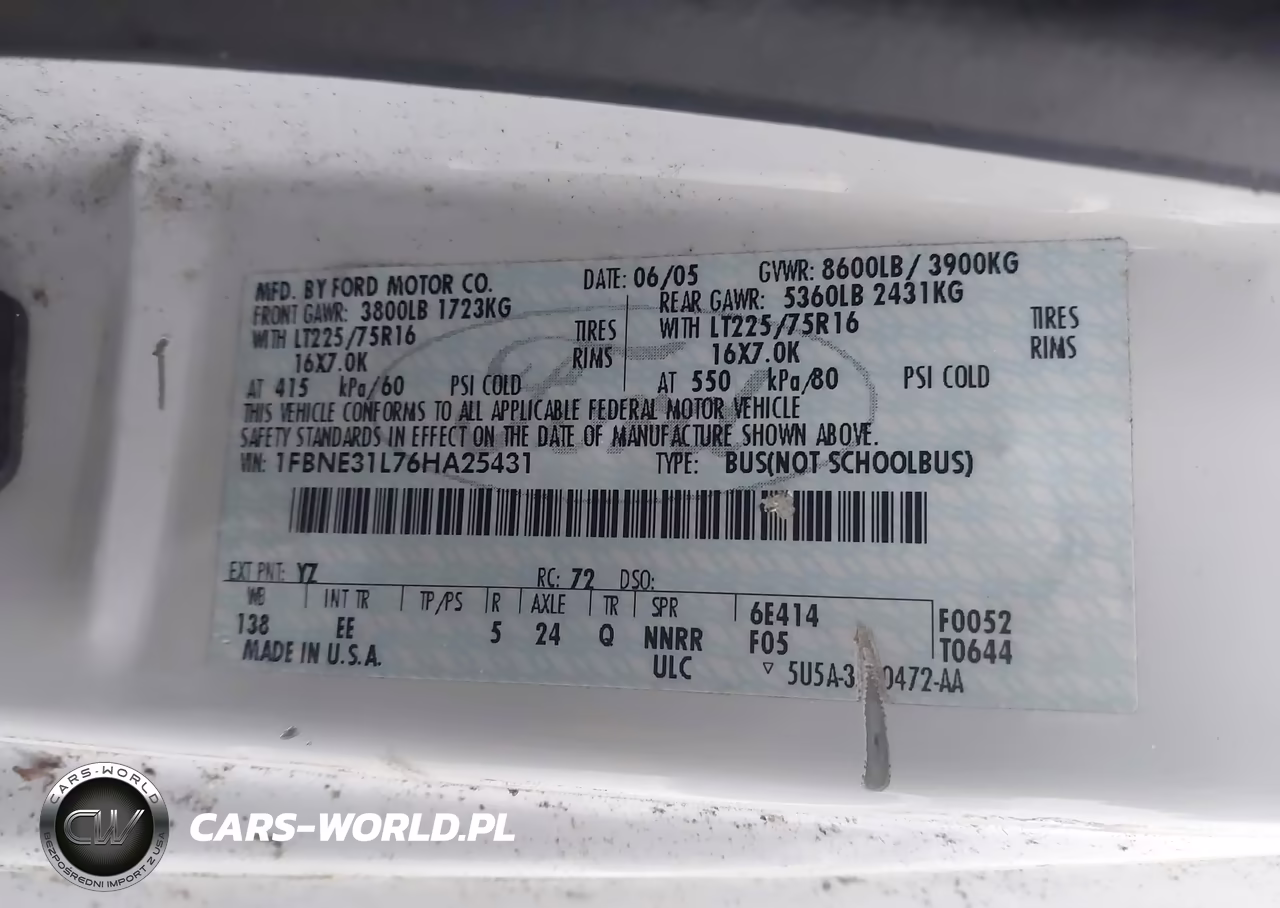2006 Ford Econoline Chateau-Xl-Xlt VIN:1FBNE31L76HA25431 - 9