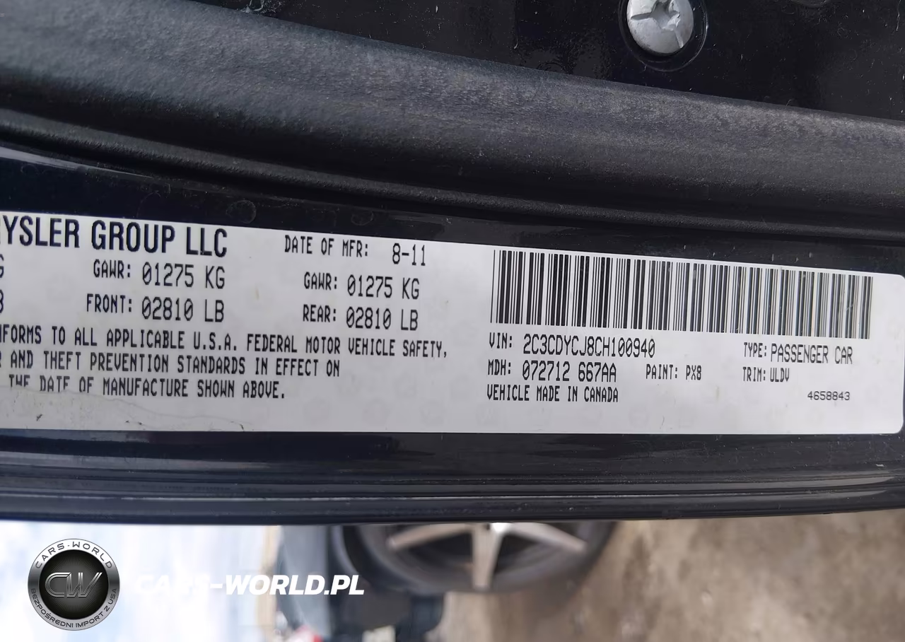 2012 Dodge Challenger Srt8 392 VIN:2C3CDYCJ8CH100940 - 9