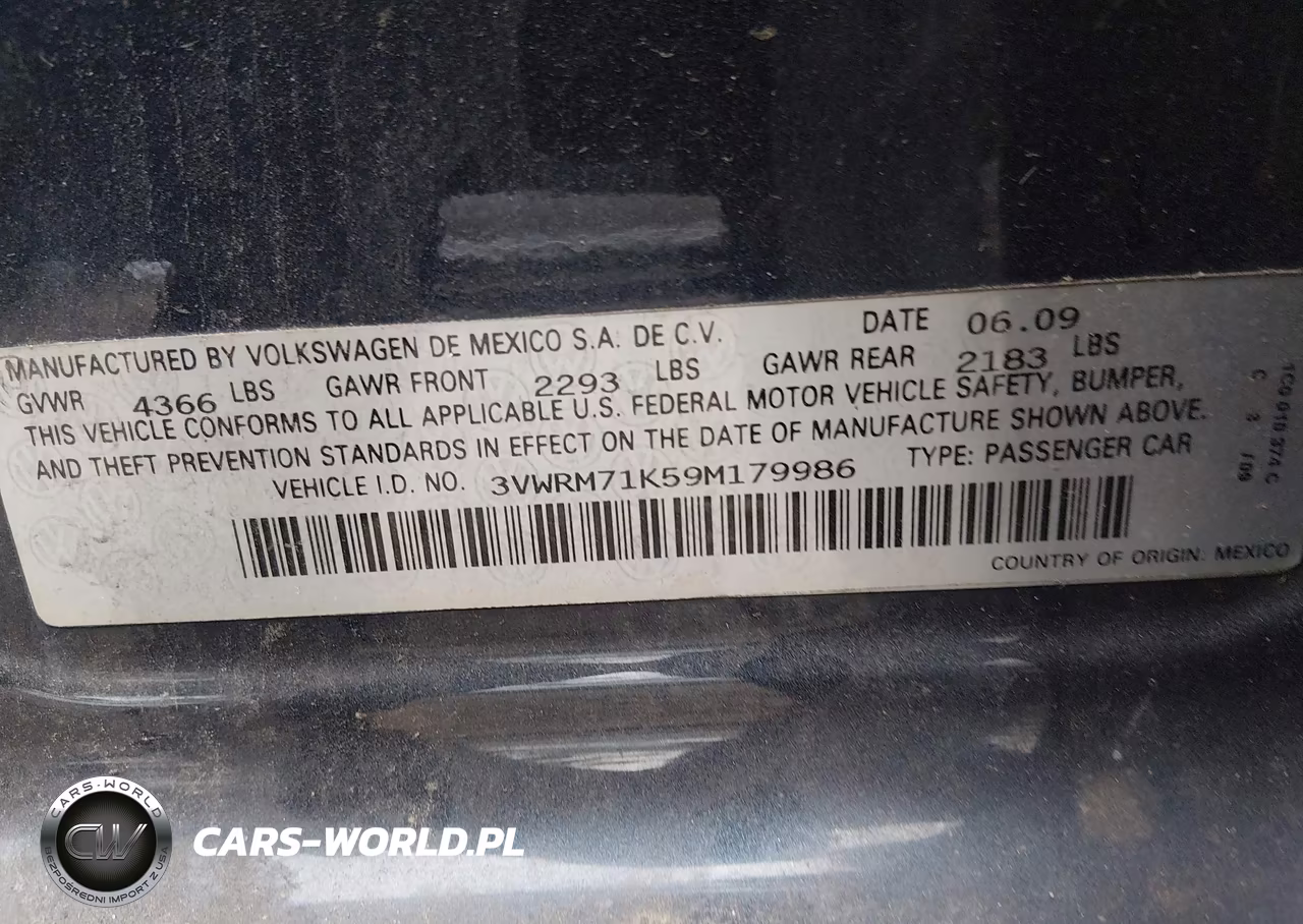 2009 Volkswagen Jetta Se VIN:3VWRM71K59M179986 - 9