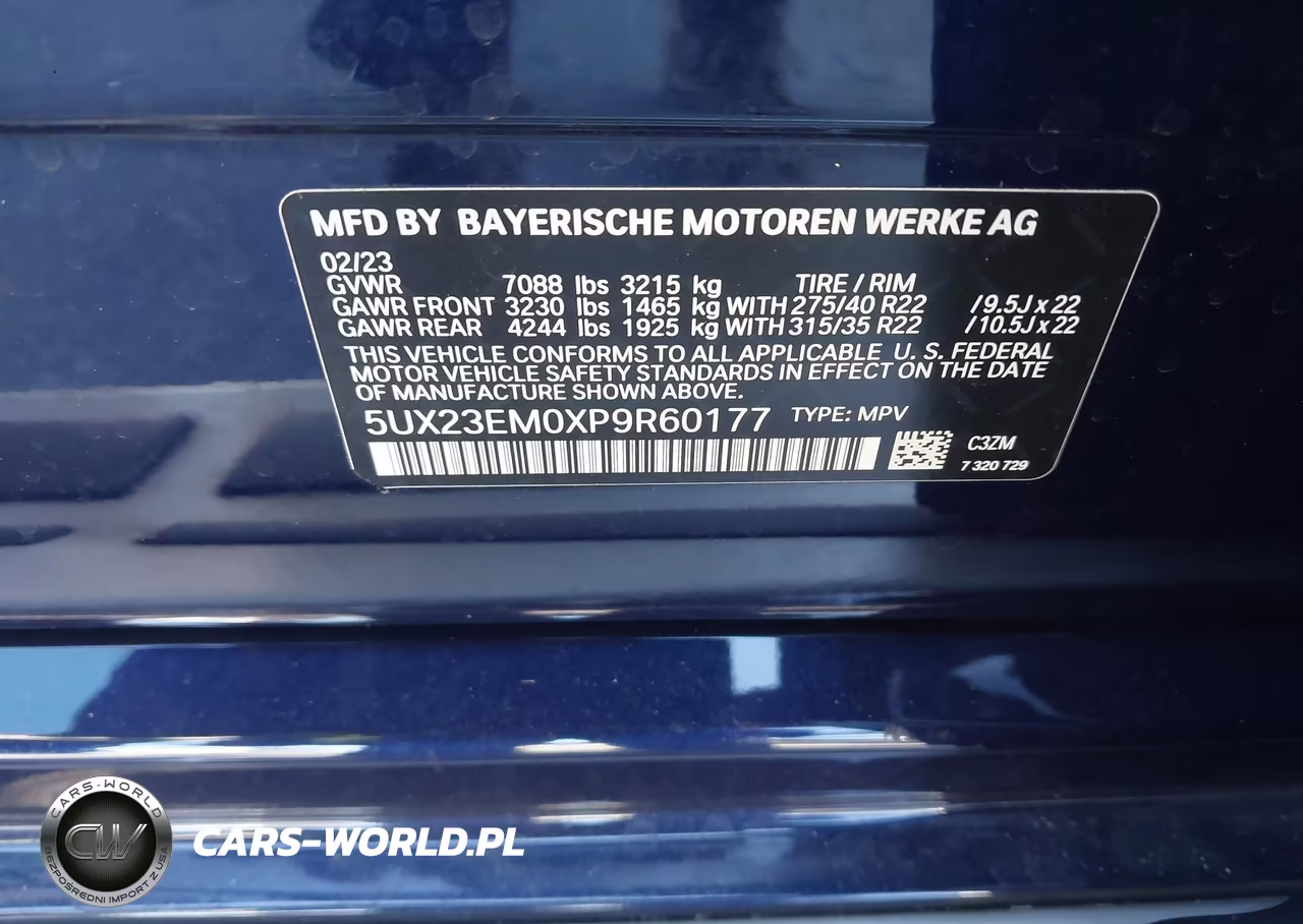2023 BMW X7 xDrive40I VIN:5UX23EM0XP9R60177 - 9