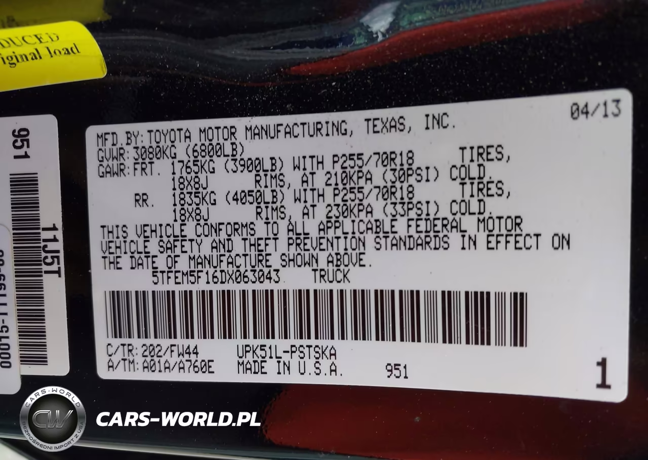 2013 Toyota Tundra Grade 4.6L V8 VIN:5TFEM5F16DX063043 - 9