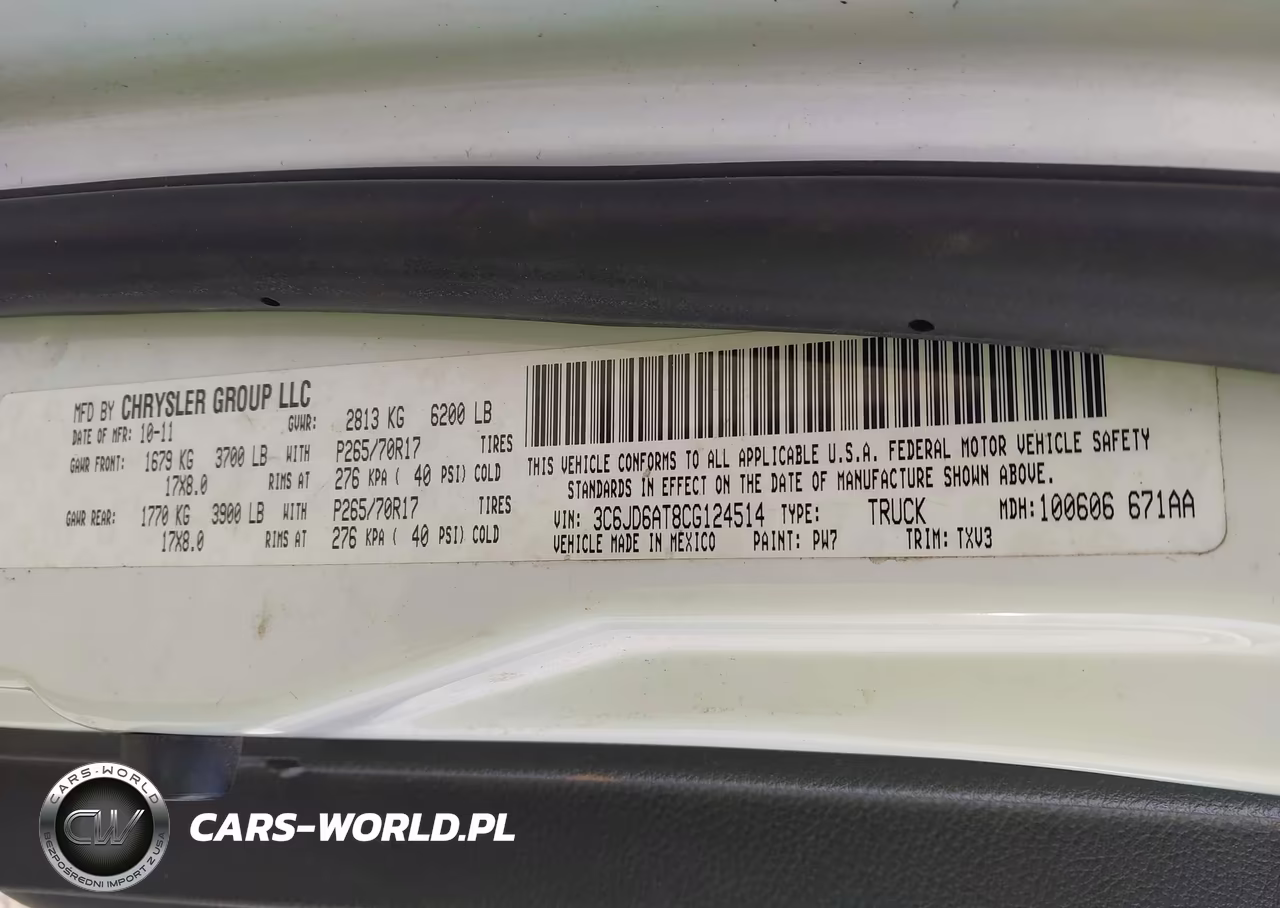 2012 Ram 1500 Tradesman VIN:3C6JD6AT8CG124514 - 9
