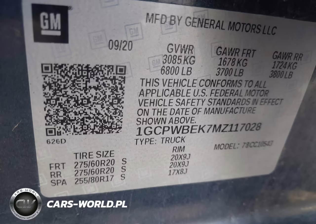 2021 Chevrolet Silverado 1500 VIN:1GCPWBEK7MZ117028 - 8